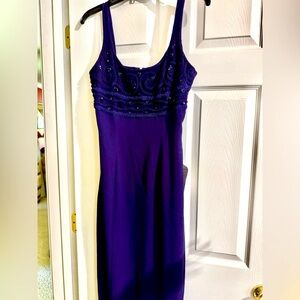 NWT Vintage vibrant royal Purple Sleeveless semi formal Dress